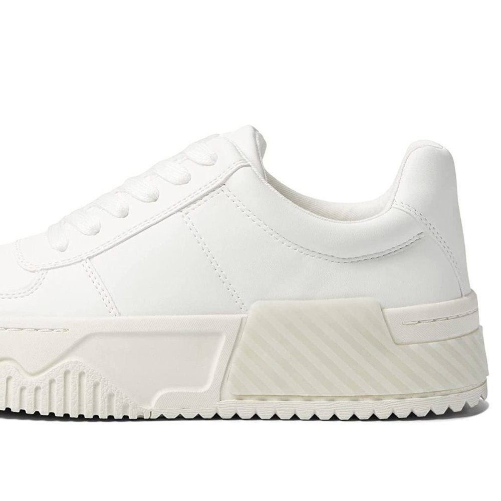 Steve Madden Sonic White Platform Sneakers Flats Shoes Multi Size New - Picture 2 of 7